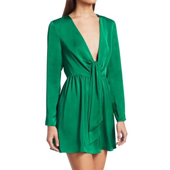 Remy Brook Deep Neckline Mini with Bow Accent - Picture 2 of 7